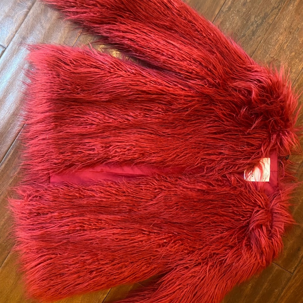 Zara Kids Berry colored Faux fur